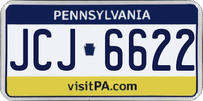 PA license plate JCJ6622