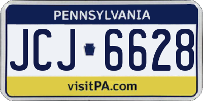 PA license plate JCJ6628