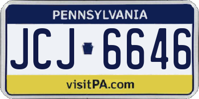PA license plate JCJ6646