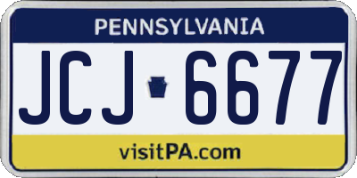 PA license plate JCJ6677