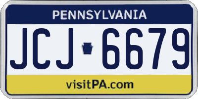 PA license plate JCJ6679