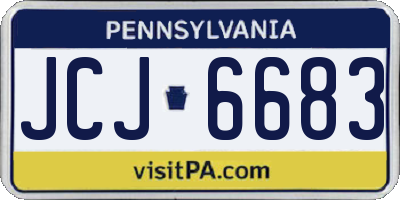 PA license plate JCJ6683