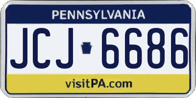 PA license plate JCJ6686