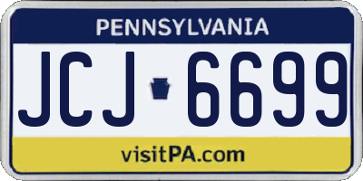 PA license plate JCJ6699