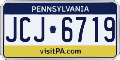 PA license plate JCJ6719