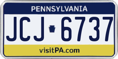 PA license plate JCJ6737