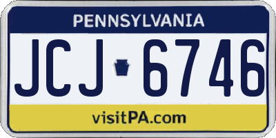 PA license plate JCJ6746