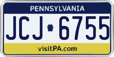 PA license plate JCJ6755