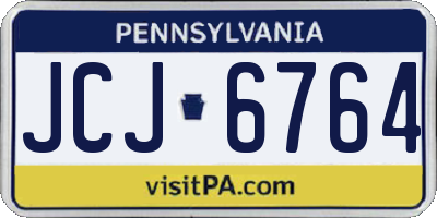 PA license plate JCJ6764
