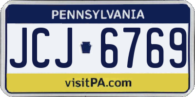PA license plate JCJ6769
