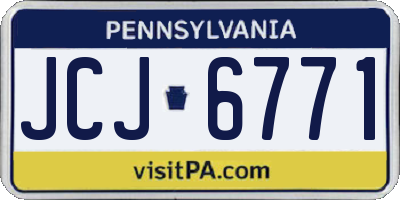 PA license plate JCJ6771
