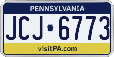 PA license plate JCJ6773