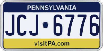 PA license plate JCJ6776