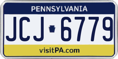 PA license plate JCJ6779
