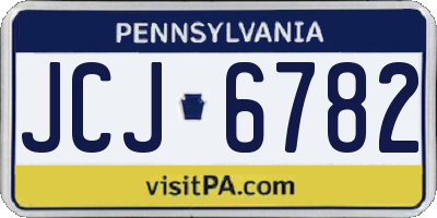 PA license plate JCJ6782