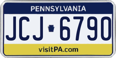 PA license plate JCJ6790