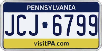 PA license plate JCJ6799