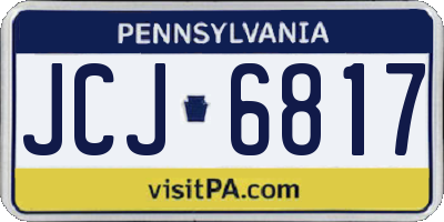 PA license plate JCJ6817