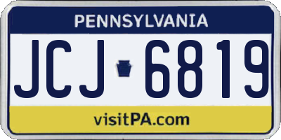 PA license plate JCJ6819