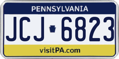 PA license plate JCJ6823