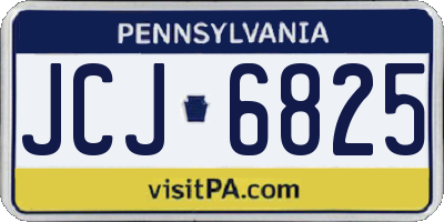 PA license plate JCJ6825