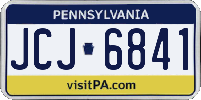 PA license plate JCJ6841