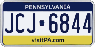 PA license plate JCJ6844