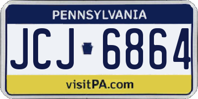 PA license plate JCJ6864