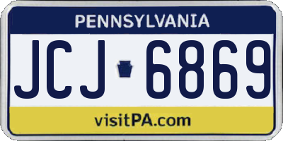 PA license plate JCJ6869