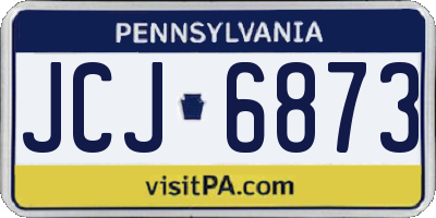 PA license plate JCJ6873