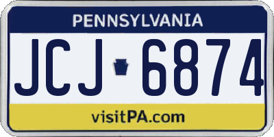 PA license plate JCJ6874