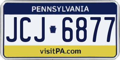 PA license plate JCJ6877