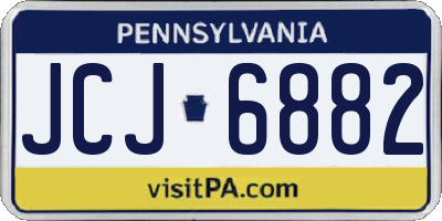 PA license plate JCJ6882