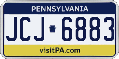 PA license plate JCJ6883