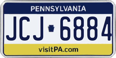 PA license plate JCJ6884