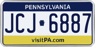 PA license plate JCJ6887