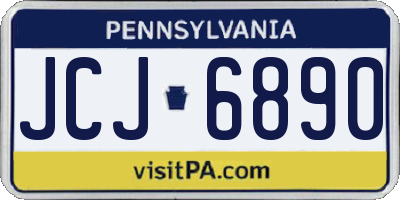PA license plate JCJ6890