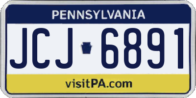 PA license plate JCJ6891