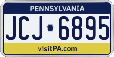 PA license plate JCJ6895