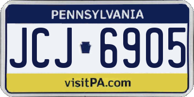 PA license plate JCJ6905