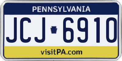 PA license plate JCJ6910