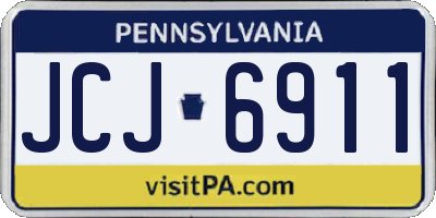 PA license plate JCJ6911