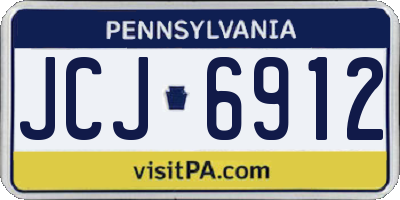 PA license plate JCJ6912