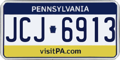 PA license plate JCJ6913