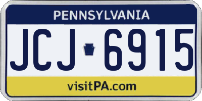PA license plate JCJ6915