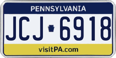 PA license plate JCJ6918
