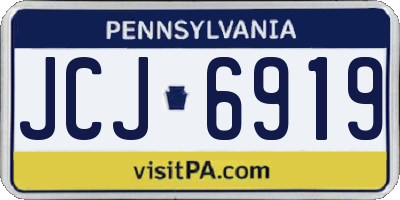 PA license plate JCJ6919