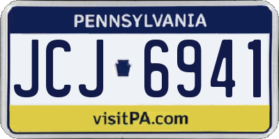 PA license plate JCJ6941