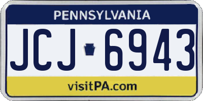 PA license plate JCJ6943