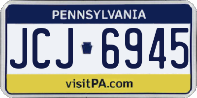 PA license plate JCJ6945